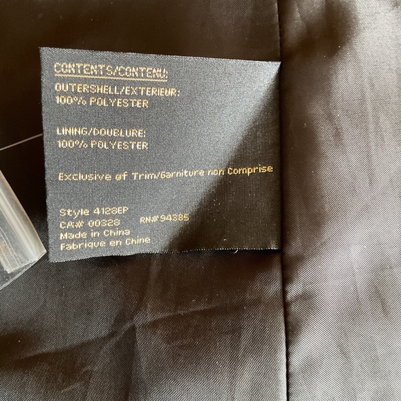 Classic Black Trench Coat with Plaid Lining size S NWOT - Picture 10 of 11